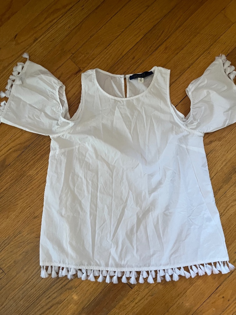 Blue Rain cold shoulder blouse